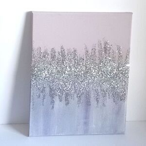 Original Glittery Abstract Purple Glitter  Glam Painting